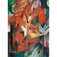 thumbnail image 2 of Marc, Franz 24x32 Gold Ornate Wood Framed with Double Matting Museum Art Print Titled - The Fox, 1913, 2 of 4