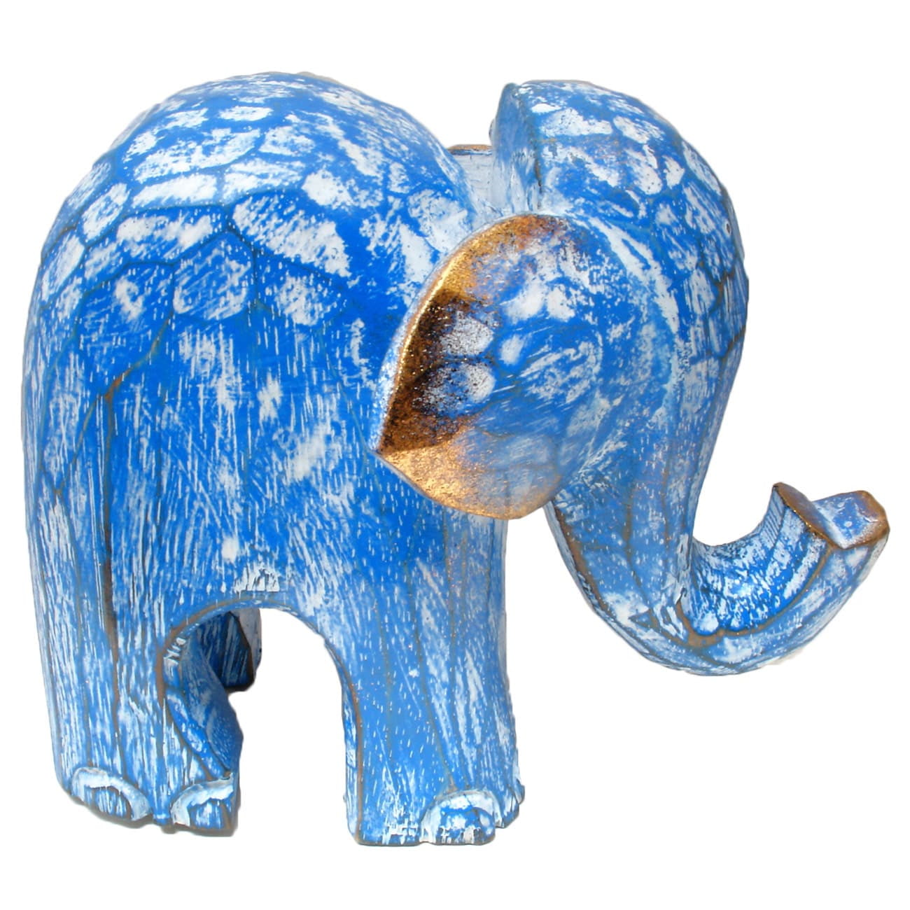Stoneage Arts Colorful Elephant Albesia Wood Statue with