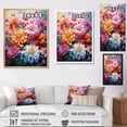 thumbnail image 4 of Designart "pasture Zinnia Carousel" Floral & Botanical Floater Framed Canvas Print, 4 of 7