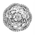 thumbnail image 4 of Primal Silver Sterling Silver Rhodium-plated 6mm Cubic Zirconia Center Woven Ring, 4 of 7