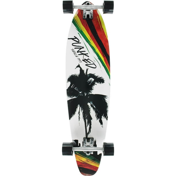 Punked Skateboards Palm City Kicktail Longboard Complete Skateboard