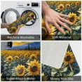 thumbnail image 3 of Sikiie Starry Sky Moon Sunflower Print Flannel Anti-slip Floor Mat 16x24in, Thickened Dustproof Entrance Door Mat Floor Mat for Kitchen, Bathroom, Laundry Room, 3 of 7