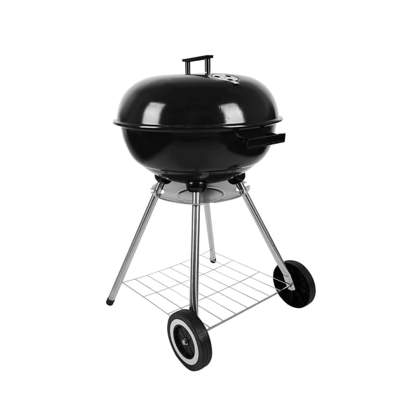 Waaoon-Charcoal BBQ Grill For Barbecue Smoker Grill Small Gatherings Adjustable Air Vents Portable 18 Inch Black