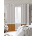 thumbnail image 3 of Orange, Blackout Curtains 96 Inches Long for Bedroom, Modern Abstract Geometric Patchwork Stripes Art Thermal Insulated Room Darkening Black Out Window Curtain Panels Grommet Drapes for Living Room, 3 of 8
