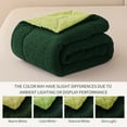 thumbnail image 3 of Exclusivo Mezcla King Size Reversible Sherpa Fleece Blanket, Soft Plush Blanket for Bed Sofa, Warm Fluffy Blankets for All Season, 90"x104", Forest/ Mint Green, 3 of 7