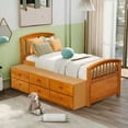 thumbnail image 2 of Harper & Bright Designs Twin Storage Bed Platform with 6 Drawers, Captain's Bed Wood Daybed Frame with Headboard and Foot-board for Teens Guests, 2 of 6