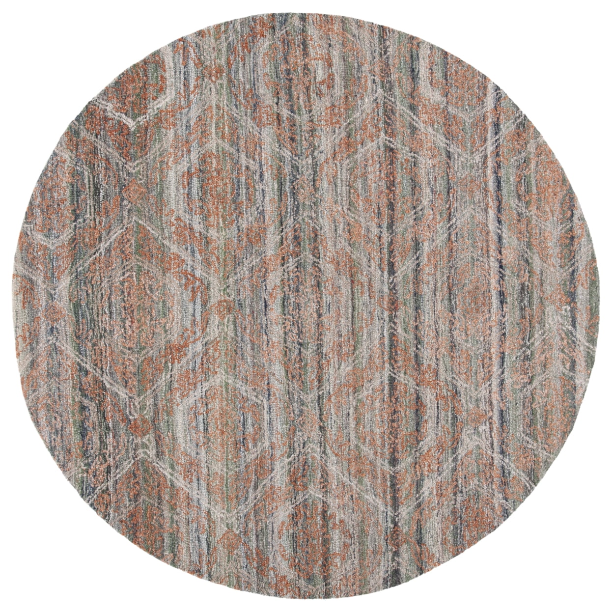 SAFAVIEH Marquee Esmond Geometric Area Rug, Grey/Rust, 8' x 10'