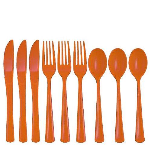 Orange Cutlery Combo Pack 24 Ct.