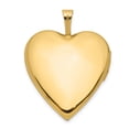 thumbnail image 5 of Auriga 14k Yellow Gold 20mm Floral Design Diamond Heart Locket (L- 25.25mm, W- 20mm) for Women, 5 of 6