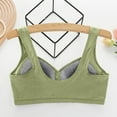 thumbnail image 3 of Everyday Bras for Women plus Size Compression Bra Front Closure Bra Women's Bras Push up Women's Bras Running Bra Thin Sports Bra Womens Bras Underwire Bra for Women Sports Bra Large Green 44, 3 of 4