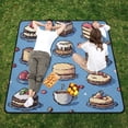 thumbnail image 5 of Pixel Cakes Coffee Beach Blanket Outdoor Picnic Mat Sandproof Waterproof Foldable for Camping Travel Hiking, 5 of 6