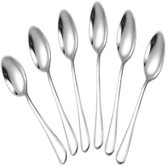 ACDANC 6 Pcs Espresso Spoons Set, 4 Inch Stainless Steel Mini Coffee Spoons, Small Silver Dessert Utensils for Tea, Sugar, Appetizers, and Toddler Dining