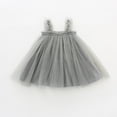 thumbnail image 1 of Vestido de falda de malla con tirantes de verano para niñas con borde de orejas de madera Falda de princesa para bebé Falda pontón, 1 of 6