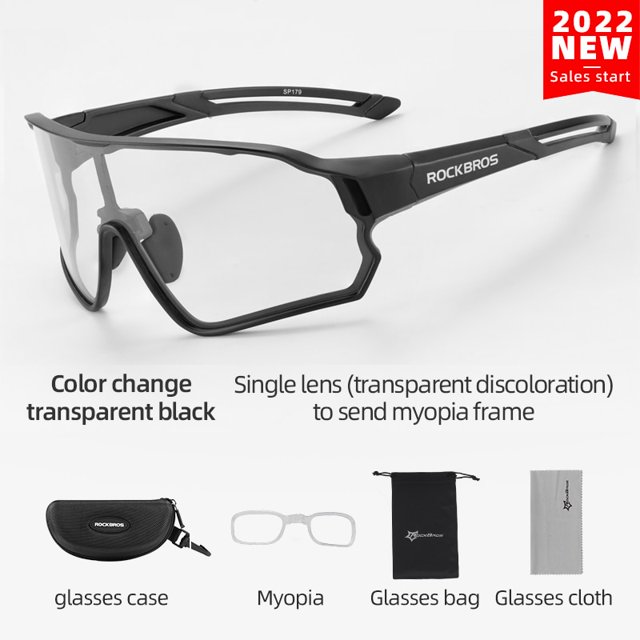 ROCKBROS, gafas fotocromáticas para bicicleta, gafas de sol deportivas UV400 para hombres y mujeres, gafas ligeras antideslumbrantes para senderismo y ciclismo Tan Jianjun unisex