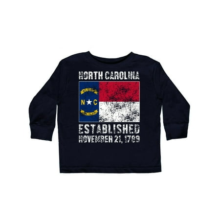 

Inktastic Established November 21 1789 North Carolina Flag Gift Toddler Boy or Toddler Girl Long Sleeve T-Shirt