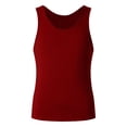 thumbnail image 5 of Hessimy Mens Tank Tops Summer Beach Vacation Sleeveless Shirts Casual Graphic Muscle Gym Workout Tank Top（Red,XL), 5 of 6