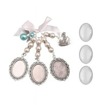 HeroNeo Wedding Bouquet Charm Lace Oval Bridal Bouquet Angel Charm Memorial Photo Charm You Are Always on My Heart Charm