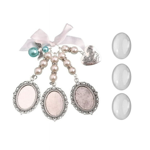 ✪ Photo Frame Charm Pin Brooch 3 Frame for Mother of Bride or Groom Flower Bouquet