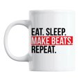 thumbnail image 1 of Music Producer or DJ Quotes White Ceramic Coffee & Tea Mug Cup (11oz), 1 of 3