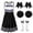 Black, variant on SUOSDEY Girls Cheerleader Costume Outfit Set,Kids Sleeveless Cheerleading Uniform for Party Birthday Halloween Christmas Gifts 5-12 Years