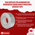 thumbnail image 5 of T.R.U. FSK-R Aluminum Foil/Scrim/Kraft Jacketing Insulate Tape with Rubber Adhesive. 50 Yards. (4" (96mm), 5 of 6