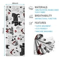 thumbnail image 2 of Scribble Dogs Hot Yoga Mat Towel Non Slip for Hot Yoga - Quick-Drying Yoga Mat Cover with 4 Corner Pockets with Travel Bag - Hot Yoga Towel Non Slip Grip Moisture Wicking Sweat 70"x26", 2 of 6