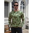 thumbnail image 3 of COOFANDY Men's Long Sleeve Camo T-Shirt, Tree Branch Print Crew Neck Tee, Slim Fit Casual Athletic Shirt, Lightweight Breathable Top for Fall Winter Hunting Hiking Daily Wear, 3 of 7