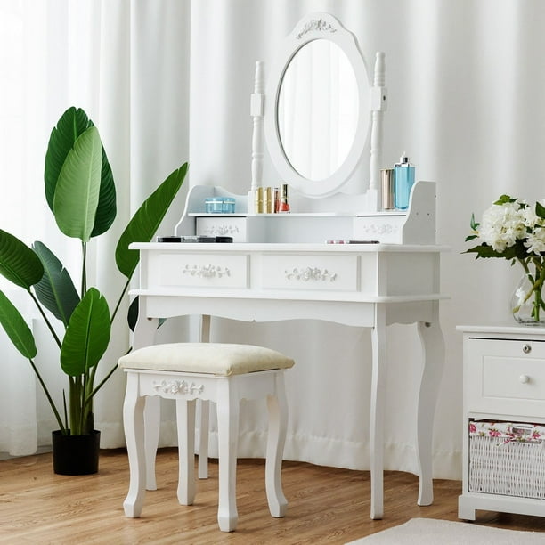 Mirror Jewelry Storage Makeup Dressing Table Vanity Set Mirror Jewelry Storage Makeup Dressing
