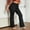 Black, variant on High Waist Wide Leg Elegant Double Button Slant Pocket Women Bottoms Work Pants