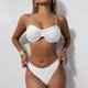 thumbnail image 5 of Traje de baño para mujer, bikini estampado con tirantes y escote en V, conjunto de traje de baño de tres piezas, trajes de baño para mujer, 5 of 7