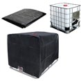 thumbnail image 1 of Funda protectora para tanque IBC de 1000 l, funda protectora para tanque IBC, tanque de agua de lluvia (negra), 120 × 100 × 116 (cubierta de tanque), 1 of 5