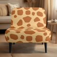 thumbnail image 2 of HELLHERO Stretch Elastic Bottom Armless Accent Chair Cover Non Slip Easy to Install Armless Accent Chair Protector for Study, Giraffe Print, 2 of 8
