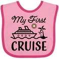 thumbnail image 3 of Inktastic My First Cruise with Cruise Ship and Palm Trees Boys or Girls Baby Bib, 3 of 4