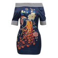 thumbnail image 2 of Birdeem Robe de Mode pour Femmes, Col en V, Impression 3D, Robe de Soirée Sans Bretelles, 2 of 7