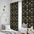 thumbnail image 5 of Blackout Kids Curtains,Softballs and Text Black Pattern Children's Insulated Curtains Set Of 2,Bedroom Essentials,Toddler Room Decor 52"x84", 5 of 5