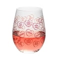 thumbnail image 2 of 10 Stawberry Street Candy Hearts Stemless Wine Glasses Gift Set, Red, 2 of 5
