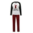 thumbnail image 1 of Sunloudy Pyjamas de Noël Assortis pour la Famille, Hauts Raglan à Imprimé de Cerf + Pantalons à Carreaux, 1 of 7