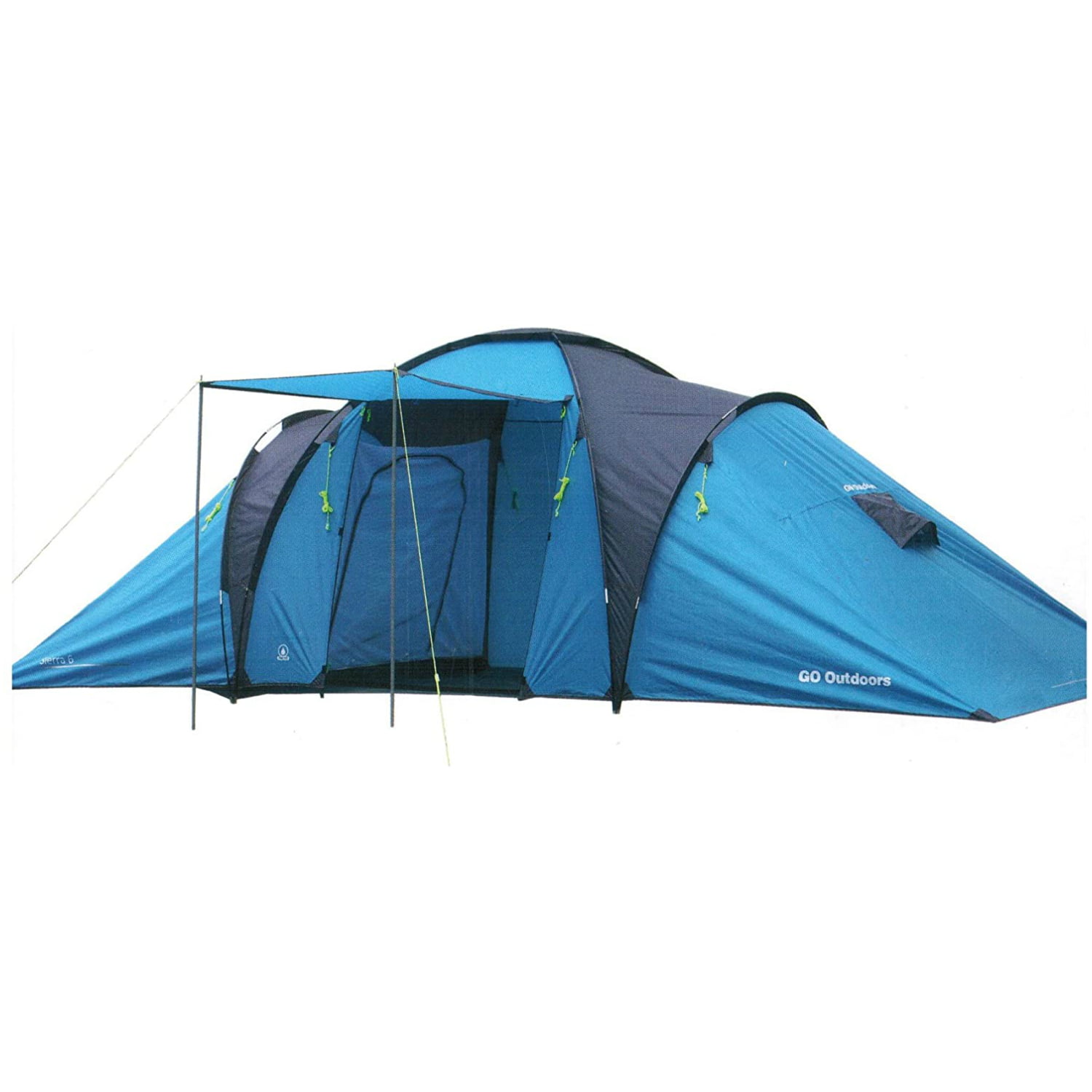 GO Outdoor 2 Room Family Tent (6 Person Family Tent Sierra 6