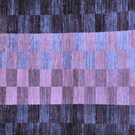 Ahgly Company Indoor Square Abstract Blue Modern Area Rugs, 5' Square