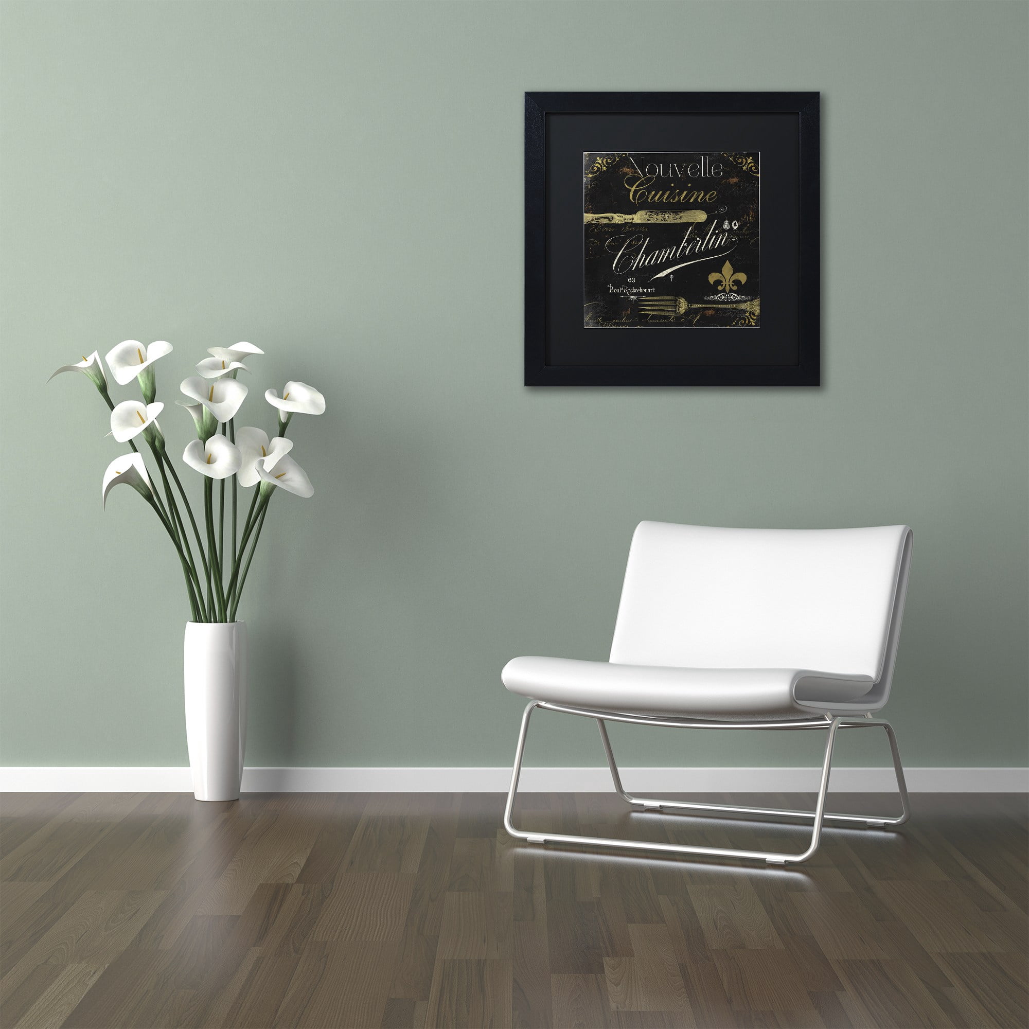 Trademark Fine Art "La Cuisine IV" Canvas Art by Color Bakery Black Matte, Black Frame