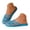 Sky Blue, variant on Dakaela Women's Fishnet Mesh Flat Sandals Closed Toe Slip on Mule Slides with Flower Backless Loafers Summer Shoes Size 6-9