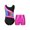 Rainbow Heart, variant on YEAHDOR Girls Gym Suit Shiny Rhinestones Sleeveless Leotard with Shiny Metallic Shorts Set Yoga Dance Training Outfit Leopard 8