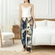 thumbnail image 4 of Balery Exotic Blue Cat Pantalones de pijama para mujer, pijamas ultraligeros, pantalones de estar por casa-Large, 4 of 6
