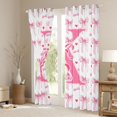 thumbnail image 3 of Homewish Girls Personalized Gifts Black Out Curtains,Pink Letter K Curtains Pack of 2 (42x63 Each),Ribbon Bowtie Bowknot Bedroom Curtains For Princess,Lightweight Room Decoration, 3 of 6