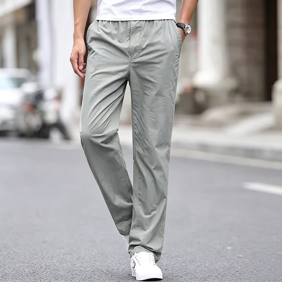 Men Stretch Golf Cargo Pants Relaxed Fit Storage Pockets Outdoor Travel Trousers S-XXL
