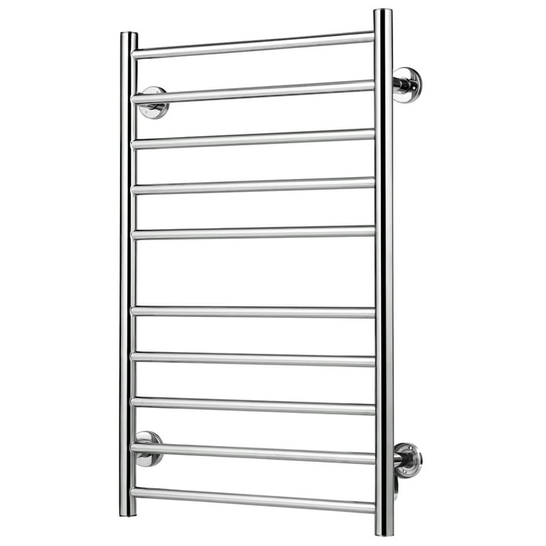 Costway 10 Bar Towel Warmer Wall Mounted Electric Heated Towel