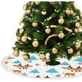 thumbnail image 3 of GZHJMY Cute Woodland Animals Christmas Tree Skirt 48" for Indoor Outdoor Holiday Party Office Store Cupboard Decoration, 3 of 5