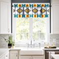 thumbnail image 3 of Aztec Valances Curtains Southwest Tribal Navajo Ethnic Abstract Geometric Print Rod Pocket Window Curtains for Living Room, Bedroom, Kitchen, Bathroom,1 Panel, 54" W x 18" L, 3 of 6