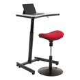 thumbnail image 4 of Norwood Tabouret Actif avec Siège Pivotant Réglable en Hauteur, Rouge, 4 of 5