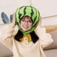 thumbnail image 4 of Capucha fotográfica con forma de fruta colorida y brillante, suave felpa, para la cabeza, con apertura para la cara, accesorio para fiesta de disfraces de celebridades de Internet, 4 of 8